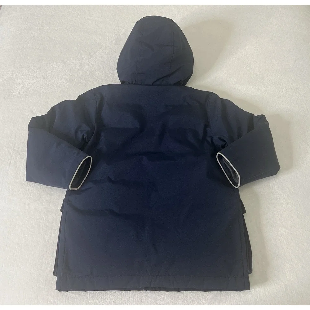 GAP‎ Kids Unisex ColdControl Max Parka Navy Blue Insulated Cozy Fleece Pockets M